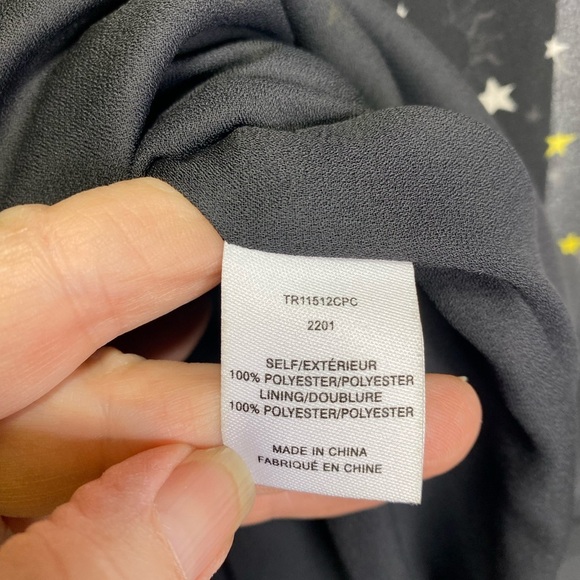 DEREK LAM 10 CROSBY Juno Celestial Chiffon Trapeze Dress NWT - Picture 5 of 7